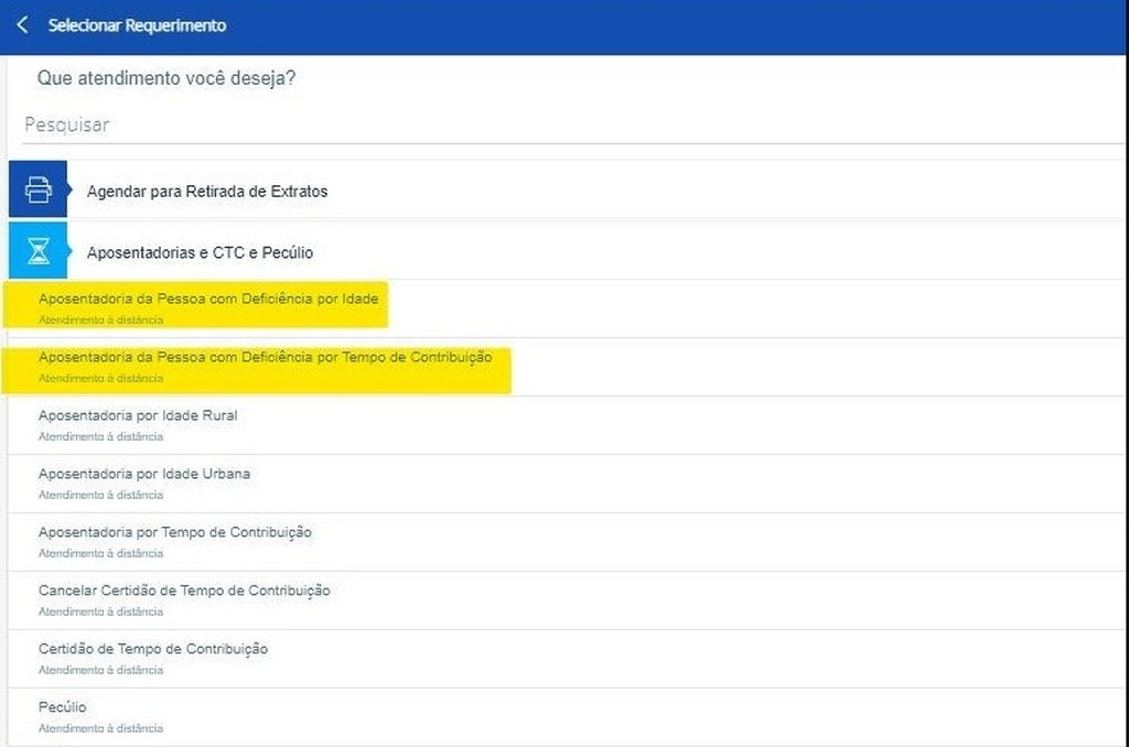 site para pedir a aposentadoria por deficiência
