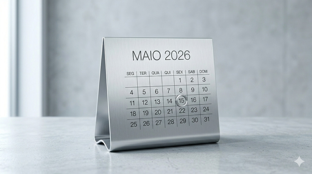 Calendário marcando data importante para solicitação da aposentadoria por idade no INSS.