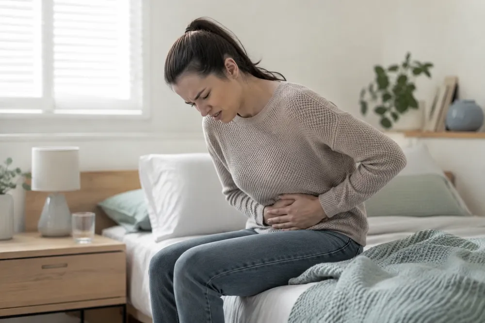 Mulher com sintomas de doença de Crohn em dúvida sobre isenção de Imposto de Renda.