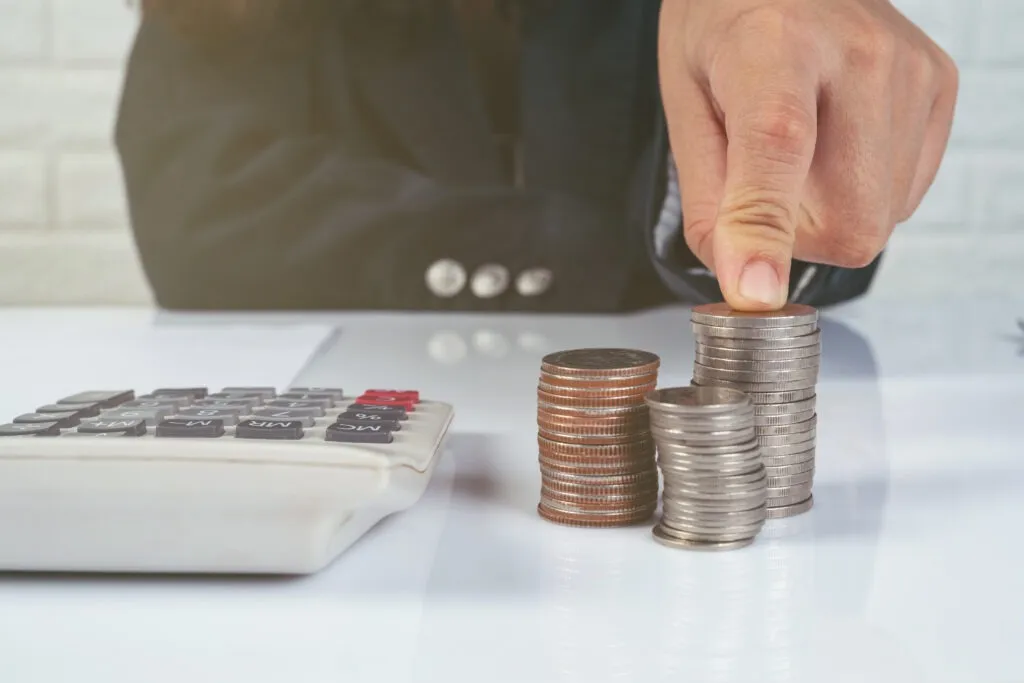 Finance And Accounting Concept Business Woman Working On Desk